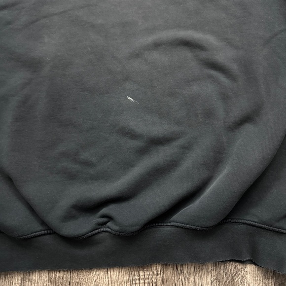 Vintage Y2K 2000s Faded Black Nike Swoosh Crewneck Sweatshirt Grunge Distressed - Picture 6 of 8